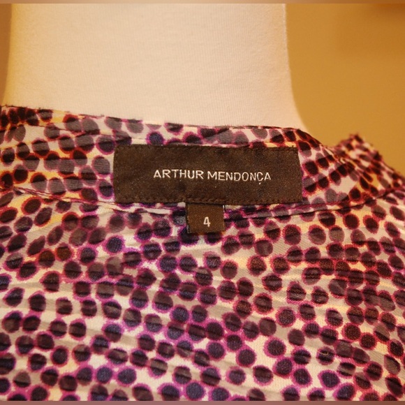 Australia Arthur Mendonca purple ruffle blouse - Picture 6 of 7